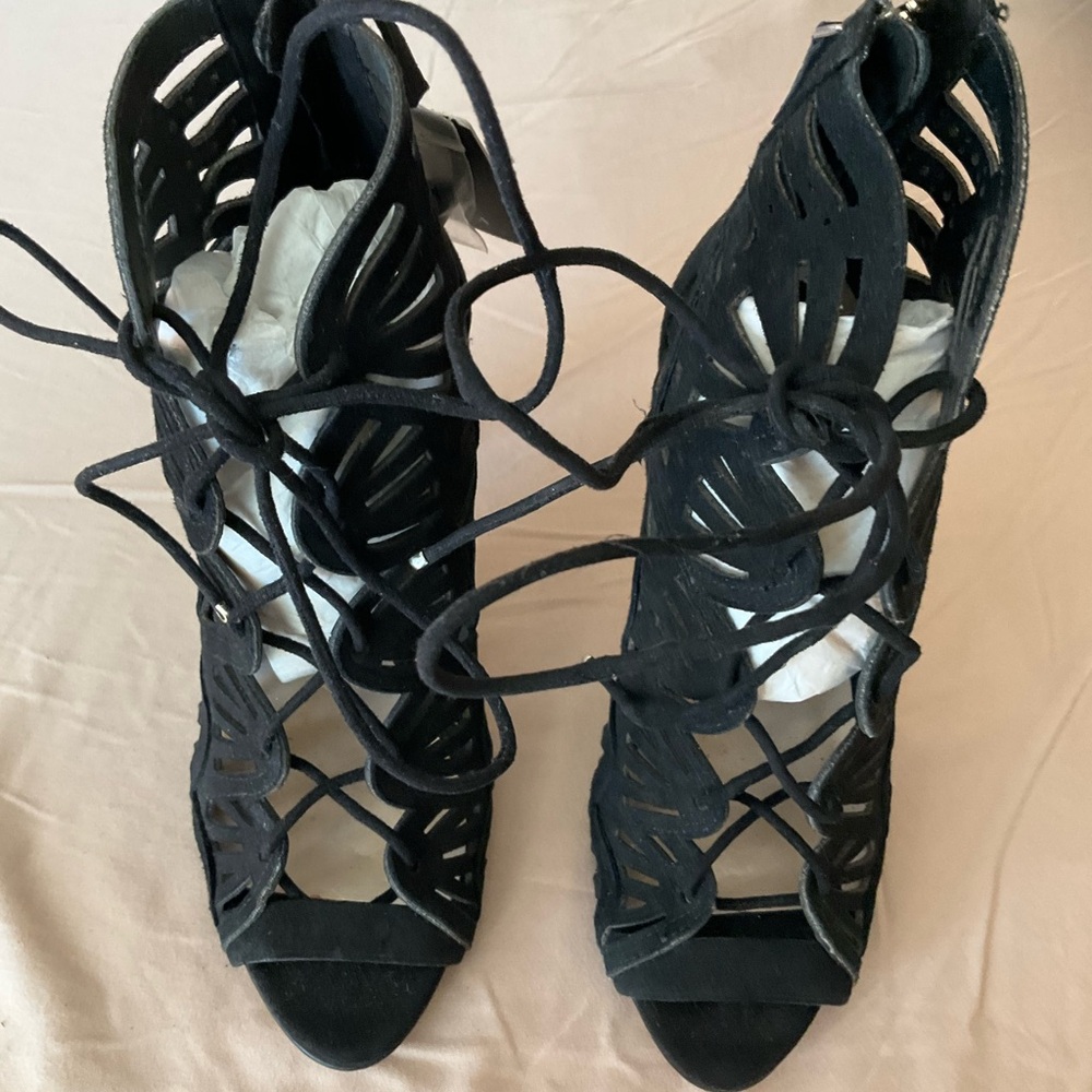 NWT Zara Lace-up Heels - Picture 3 of 7
